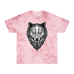 Spirit Wolf Unisex Color Blast T-Shirt / animal print t-shirt, wild life lover gift, spirit animal tee, wolf graphic tee, nature lover gift