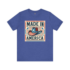 Made In America Cowboy Hat Graphic, Unisex Jersey Short Sleeve Tee