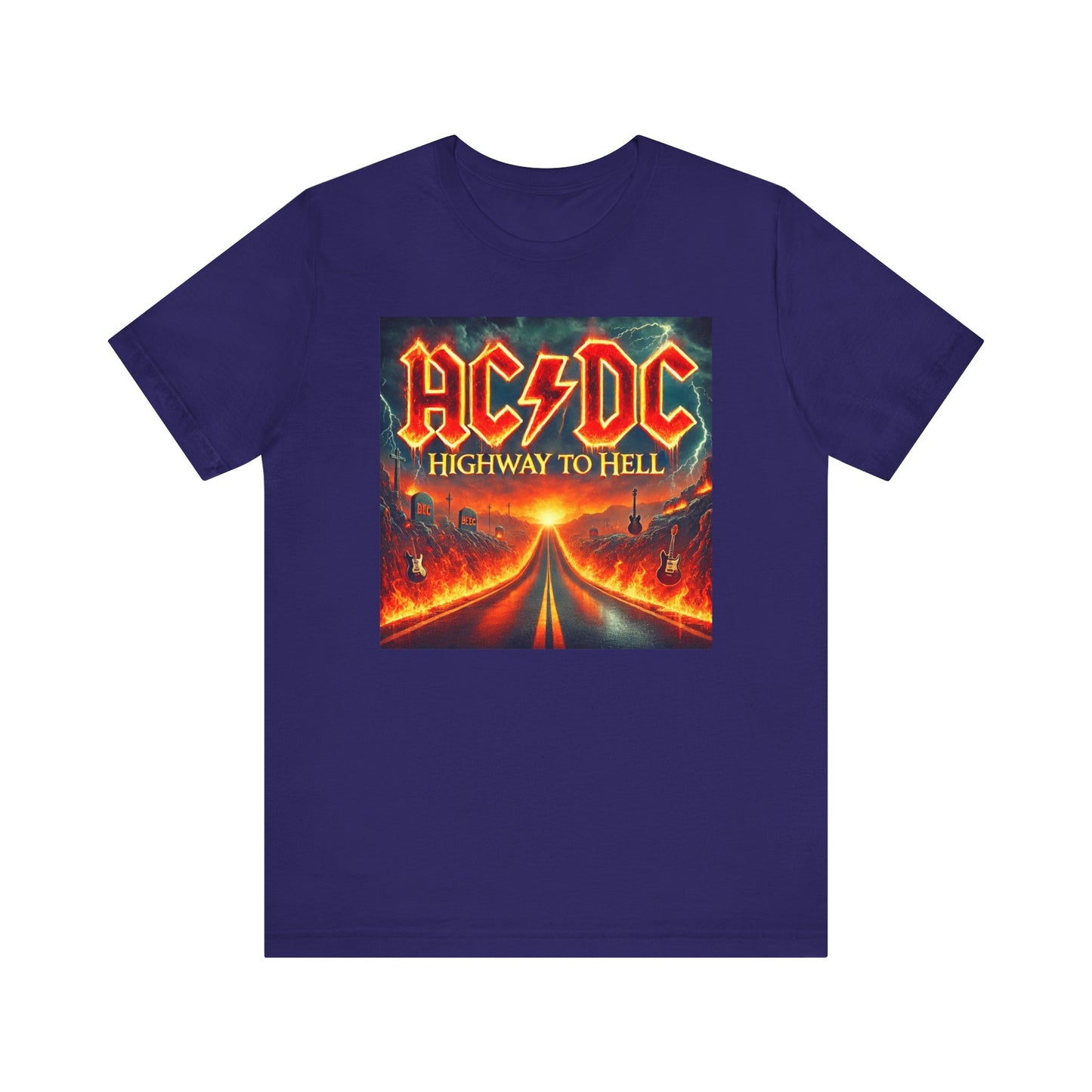 Inspired By AC DCs Highway To Hell - Graphic Unisex Jersey Short Sleeve Tee