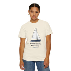 Hempstead Bay Sailing Club Graphic T-Shirt — "Real Sailors Fly Scots" Nautical Tee