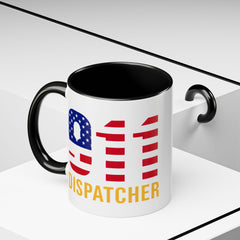 Vintage 911 Dispatcher Patriotic Coffee Mug, 11oz, 15oz