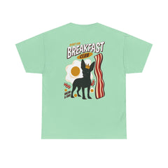 Breakfast Club Dog T‑Shirt — Retro Bacon & Eggs Graphic Tee