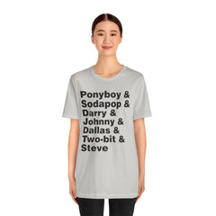 The Outsiders Shirt, Greasers Characters Shirt, Unisex Jersey Short Sleeve Tee