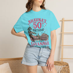 Bhavna Personalized 50th Birthday Girls Trip Savannah, Georgia T-Shirt