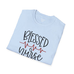 Blessed Nurse - Unisex Softstyle T-Shirt | Nurse Awareness, Medical Wear, Gift For Her, Scrubs Tee, Medical Staff Gift, Registered Nurse, RN