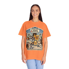 Pitbull Added "Who Let the Dogs Out?" Baldwin Harbor Animal Hospital Cute Vet Clinic T Shirt