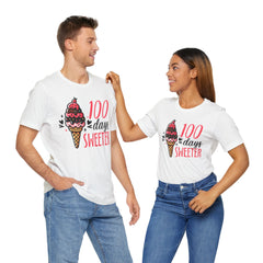 100 Days of School Unisex Tee | Elementary School, Ice Cream, Teacher Apparel