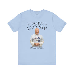 Pope Leo XIV New York Mets Fan Short Sleeve Tee - Made in USA