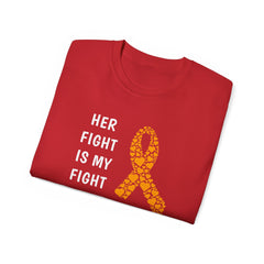 Her Fight Is My Fight Limb Difference Awareness - Unisex Ultra Cotton Tee | Amputee, Leg Amputee. Arm Amputee, Prosthetic Wearer Gift,