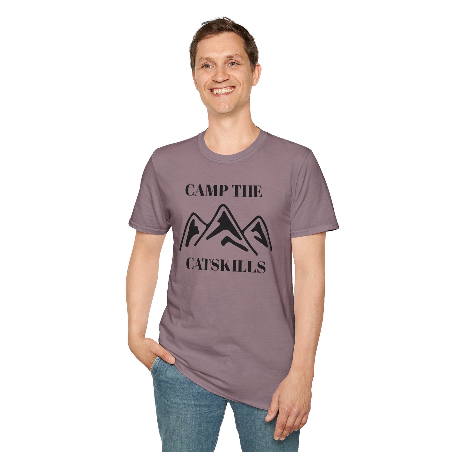 Camp The Catskillsi Unisex Softstyle T-Shirt  Catskill Mountains New York