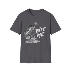 Bite Me Unisex Softstyle T-Shirt  A unique gift idea for people who love to fish