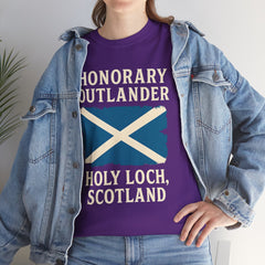 Honorary Outlander Heavy Cotton Tee, Holy Loch Scotland Shirt, Outlander Fan Gift, Casual Tee, Travel Souvenir, Unisex T-Shirt