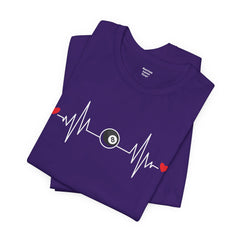 Billards Heart Beat Eight Ball Graphic - Unisex Jersey Short Sleeve Tee