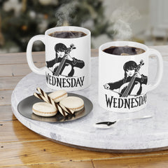 Wednesday Addams - Ceramic Mugs (11oz\15oz\20oz) | Pop Culture | Addams Family | Fan Gift | Gift For Her | Gothic Style Mug | Creepy Comedy