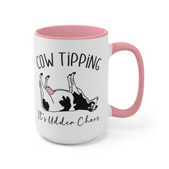 COW TIPPING Awareness - Accent Mugs | Cow Tipping Is Real, Bovine Humor. Gift For Him, Gift For Her, Farm Humor, Cow Fan Gift, Farm Animal