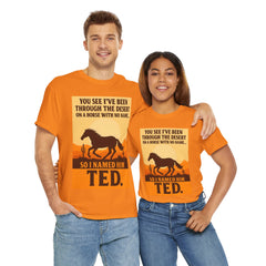 Desert Adventure Tee, Funny Horse Song T-Shirt, Gift for Horse Lovers, Unisex Cotton Tee for All Occasions, Unique Quote Shirt