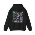 Scare Actor Halloween Horror Front Logo and Back Image Unisex Heavy Blend™ Hooded Sweatshirt