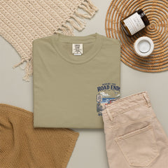 Where the Road Ends Long Island Unisex Garment-Dyed T-shirt
