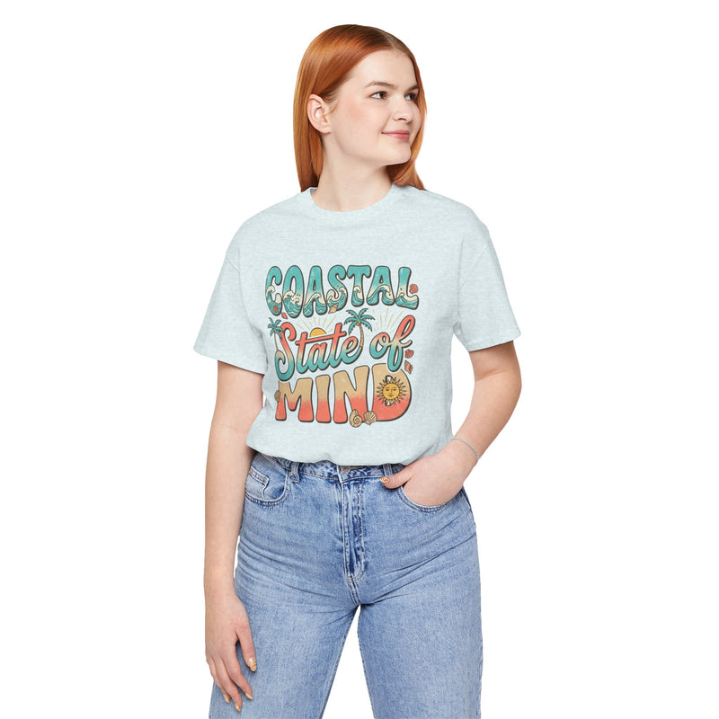 Coastal State of Mind Tee — Retro Beach Graphic T-Shirt