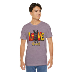 Personalized Love Your Dog T-Shirt — Designed with your dogs name and picture Graphic Tee