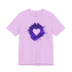 Galaxy Heart Tee — Purple or Green Splatter Heart T-Shirt