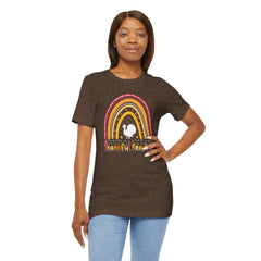 Thankful Teacher T‑Shirt – Retro Rainbow Turkey Teacher Appreciation Tee