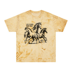 Life Is Short Ride Fast  - Horse Graphic Unisex Color Blast T-Shirt