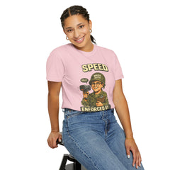 Speed Enforced By Radar T-Shirt — MASH 4077 Retro Traffic Cop Graphic Tee