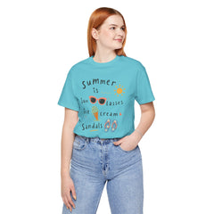 Summer Is — Graphic Tee (Sunglasses, Ice Cream & Sandals)