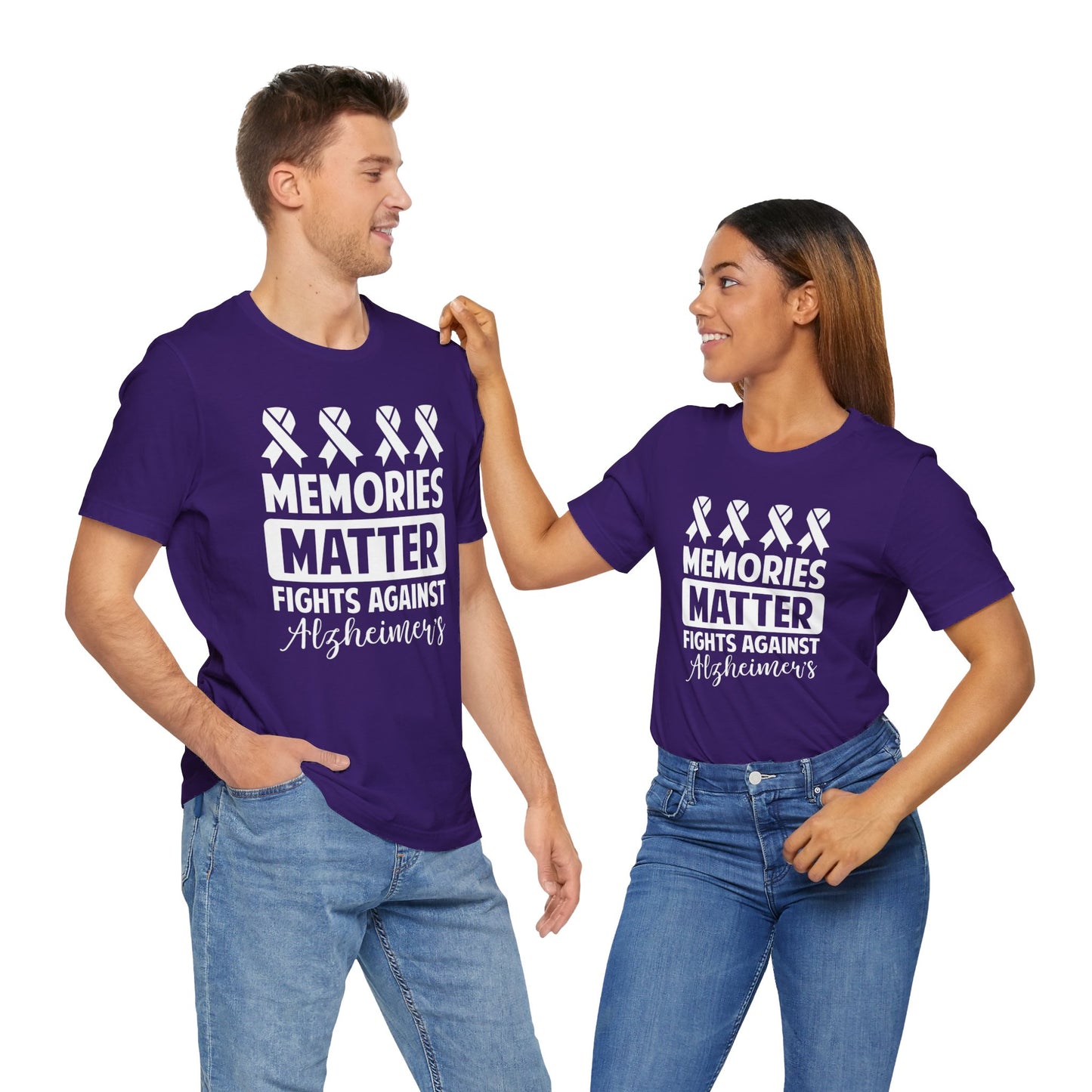 MEMORIES MATTER Fights Against Alzheimers- Unisex Jersey Short Sleeve Tee