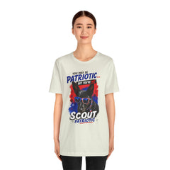 Personalized With Your Dogs Image and Name Patriotic Unisex Jersey Short Sleeve Tee