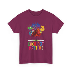 EACH DOT MATTERS Tree Unisex Heavy Cotton Tee / International Dot Day / Happy Dot Day / Teachers / Children / Elementary School