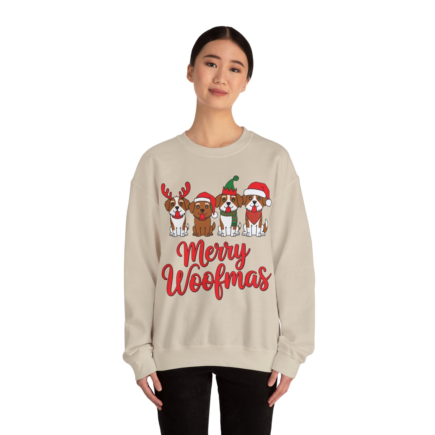 Merry Woofmas- Unisex Heavy Blend™ Crewneck Sweatshirt