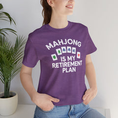 Mahjong Retirement Plan Tee, Fun Unisex T-Shirt for Game Lovers, Perfect Gift for Retirees, Mahjong Enthusiasts, Casual Wear