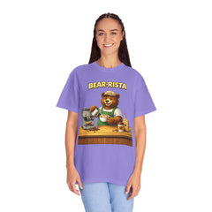 Bear‑Rista Coffee T‑Shirt — Cute Barista Bear Graphic Tee