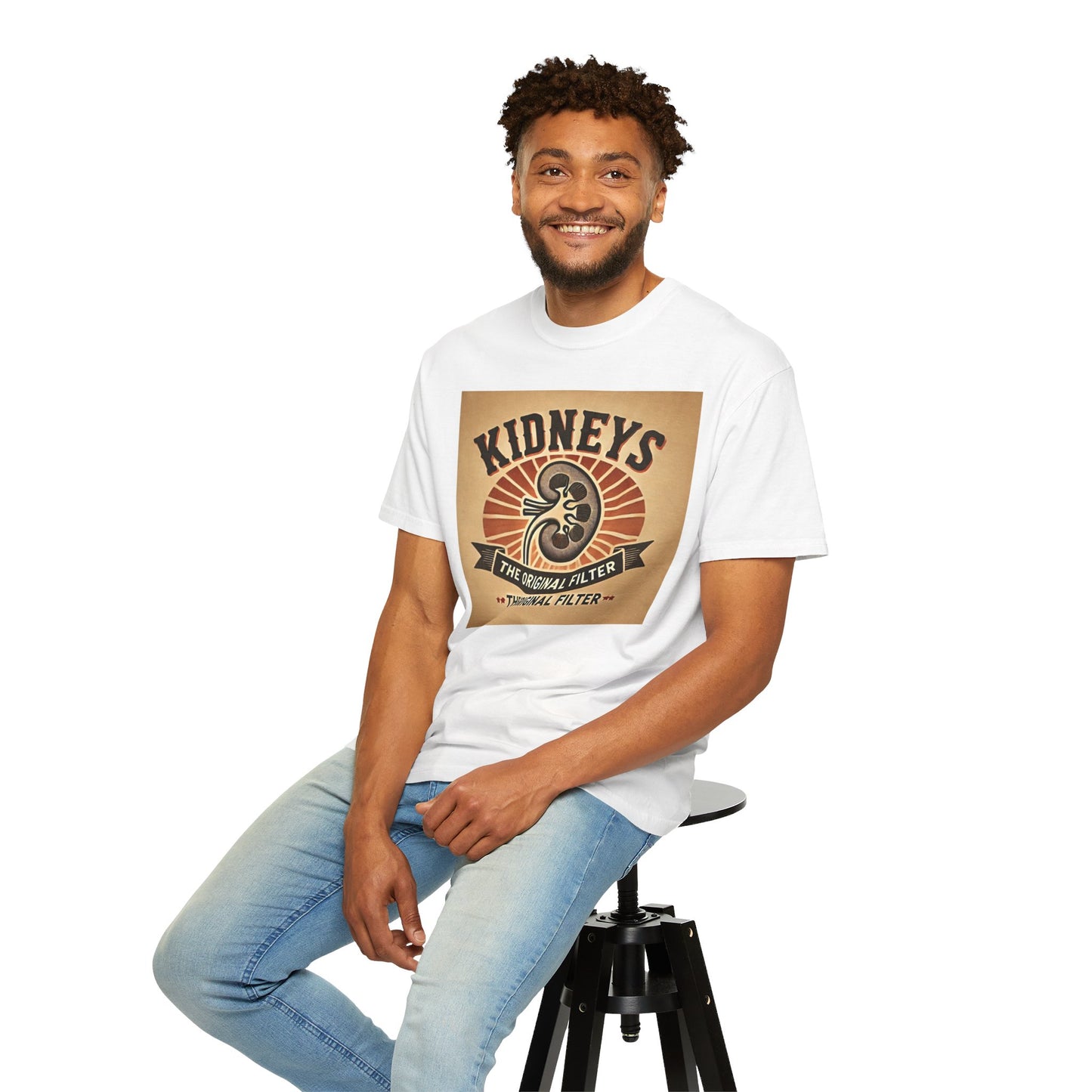 Kidneys The Original Filter, Graphic Unisex Garment-Dyed T-shirt