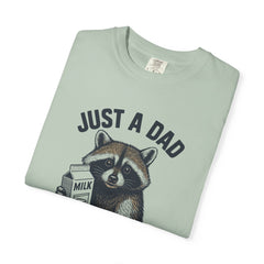 Just a Dad Raccoon T-Shirt | Garment-Dyed Tee for Father’s Day, Dad Gift, Animal Lover Shirt, Funny Dad Apparel, Gift for New Dads
