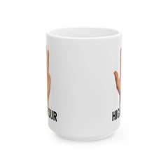 Funny Amputee High Four Ceramic Mug