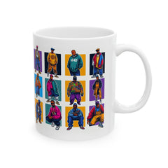 Paneled Hip Hop Clothing Styles that Defined the music and culture of the 1990s - Ceramic Mug 11oz