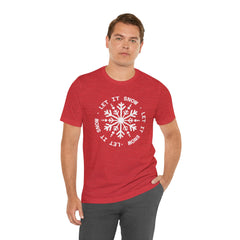 Let It Snow Snowflake T-Shirt — Christmas Winter Tee
