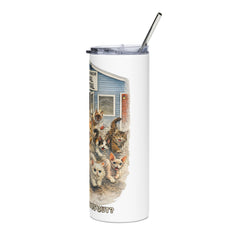 "Who Let the Cats Out?" Baldwin Harbor Animal Hospital 20oz Stainless Steel Tumbler