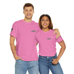 USN Periscope view, Submarine Launched Tomahawk Missile with Dolphins Unisex Jersey Short Sleeve Tee