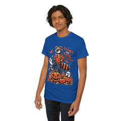 Freaky And Feral Halloween Raccoon! Graphic Unisex Heavy Cotton Tee