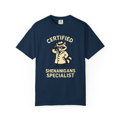 Certified Shenanigans Specialist T-Shirt | Funny Unisex Tee, Casual Wear, Gift for Raccoon Lovers, Cute Animal Shirt, Quirky Apparel