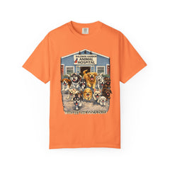 Front Graphic "Who Let the Dogs Out?" Baldwin Harbor Animal Hospital Cute Vet Clinic T Shirt
