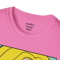 NO WORRIES Glass Wearing Pop Art Blonde Girl Unisex Softstyle T Shirt