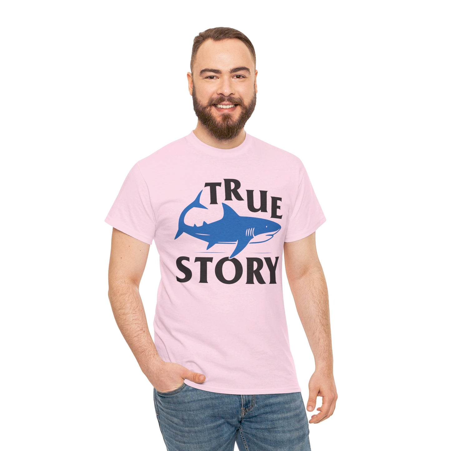 True Story Shark Graphic Amputee Humor - Unisex Garment-Dyed T-shirt