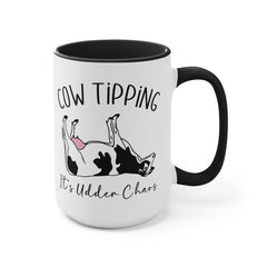 COW TIPPING Awareness - Accent Mugs | Cow Tipping Is Real, Bovine Humor. Gift For Him, Gift For Her, Farm Humor, Cow Fan Gift, Farm Animal