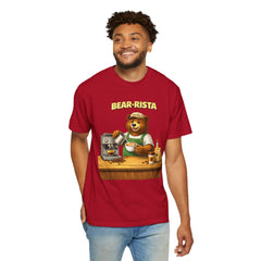 Bear‑Rista Coffee T‑Shirt — Cute Barista Bear Graphic Tee