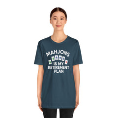 Mahjong Retirement Plan Tee, Fun Unisex T-Shirt for Game Lovers, Perfect Gift for Retirees, Mahjong Enthusiasts, Casual Wear